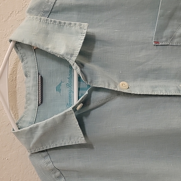 Tommy Bahama Linen Button-down - Aqua - Medium - Picture 4 of 14